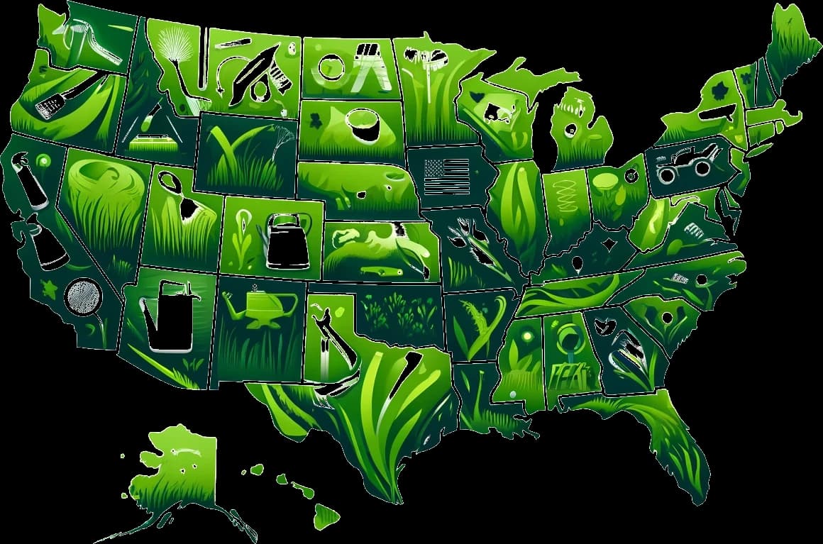 United States Grass Map