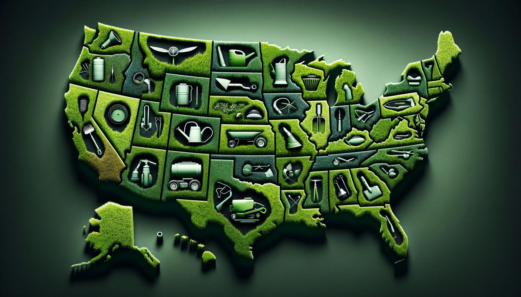 United States Grass Map